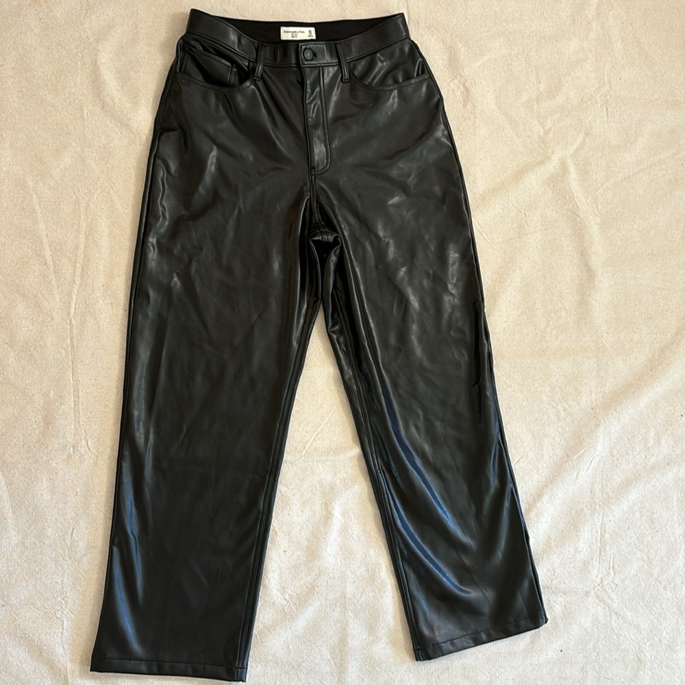 Women’s Abercrombie and Fitch vegan black leather pants